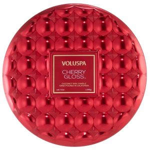 Voluspa 3-Wick Candle Decorative Tin Cherry Gloss 340g