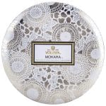 Voluspa 3-Wick Candle Decorative Tin Mokara 340g