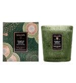 Voluspa Boxed Textured Glass Candle Temple Moss 184g