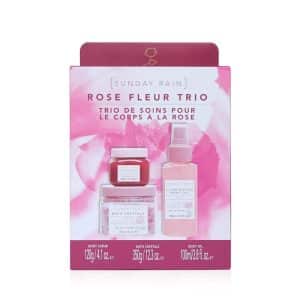 Giftset Sunday Rain Rose Fleur Bath Trio